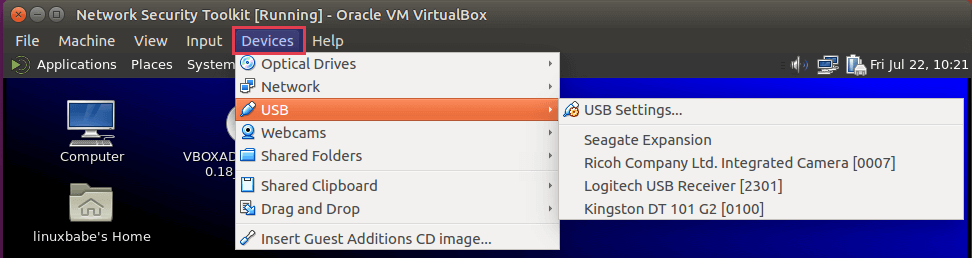 access usb from virtual machine